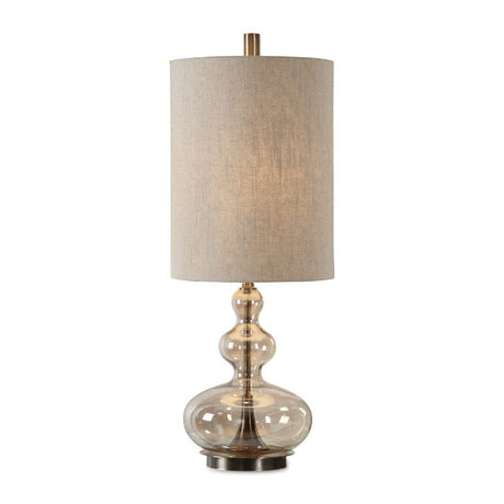 Wavy Amber Glass Buffet Lamp by Uttermost Formoso