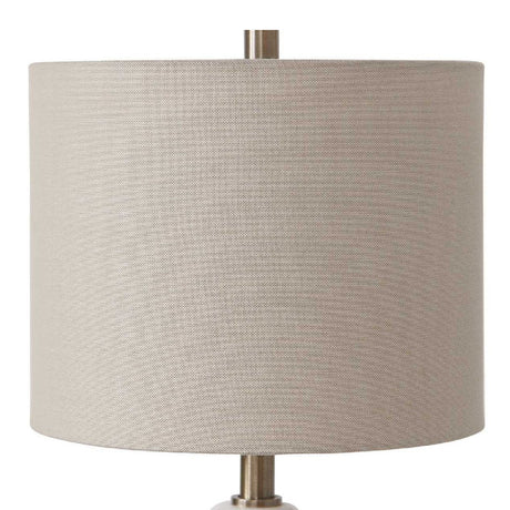 Polished White Marble Buffet Lamp by Uttermost Natania, alternate view 3