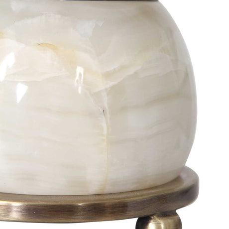 Polished White Marble Buffet Lamp by Uttermost Natania, alternate view 5