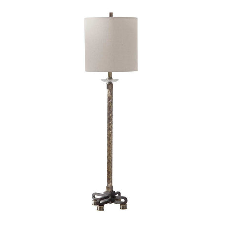 Hammered Antique Brass Buffet Lamp by Uttermost Parnell, alternate view 3