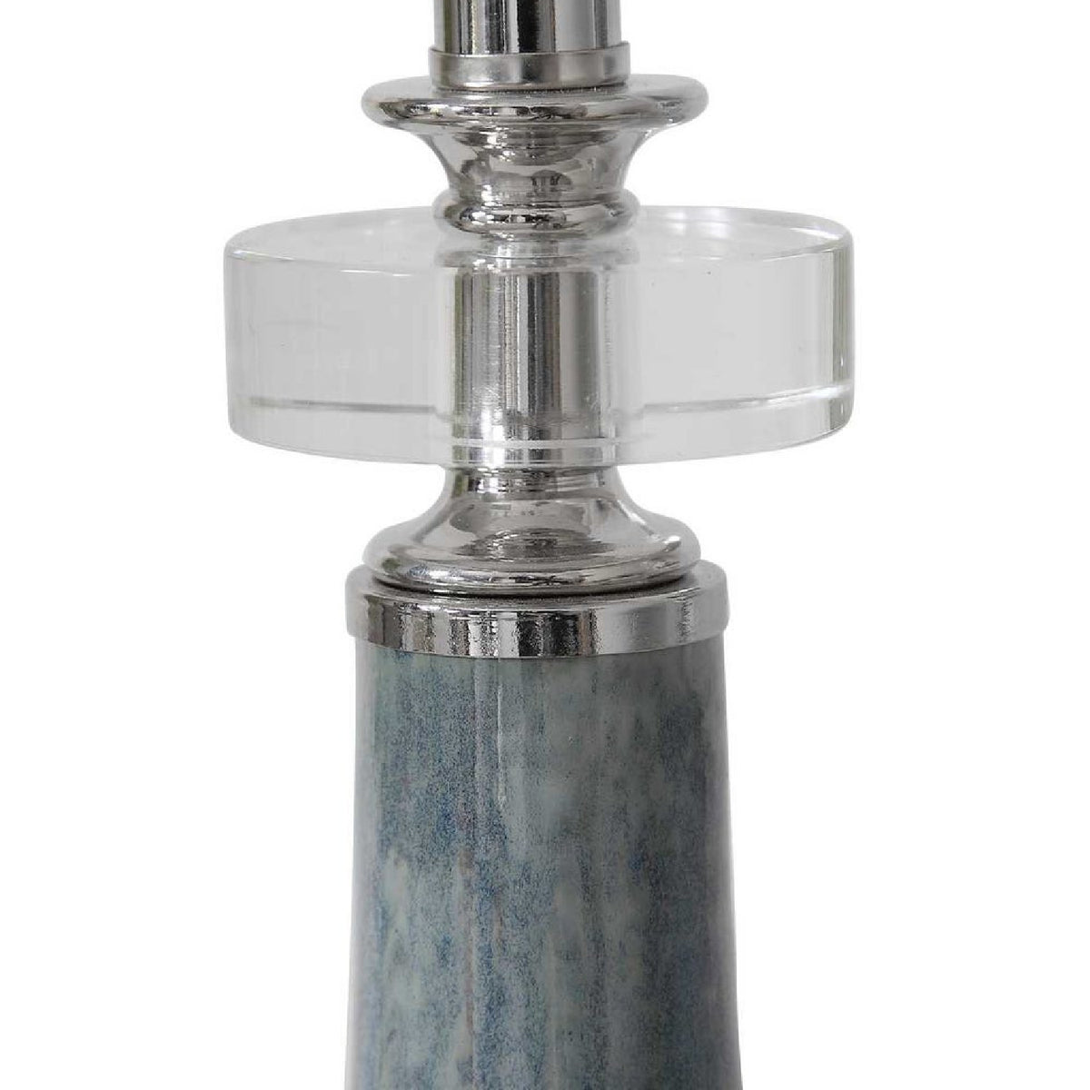 Mottled Blue Ceramic Buffet Lamp by Uttermost Piers, alternate view 5
