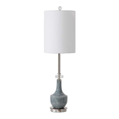 Mottled Blue Ceramic Buffet Lamp by Uttermost Piers