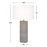 Modern European furniture - Frosted Gray Ceramic Table Lamp by Uttermost Monolith - www.oroa.com