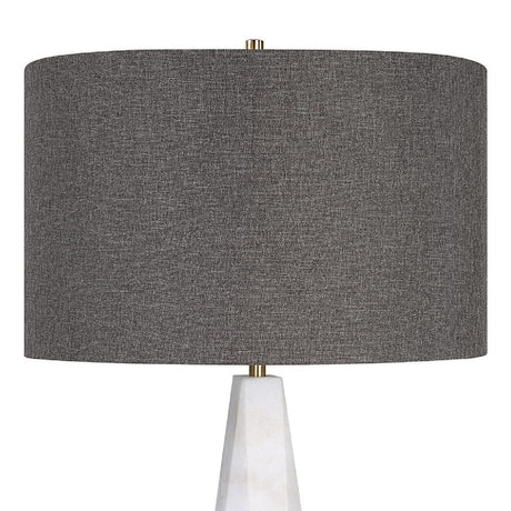 White Conical Marble Table Lamp by Uttermost Citadel, alternate view 4