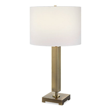 Modern European furniture - Antique Brass Column Table Lamp by Uttermost Duomo - www.oroa.com