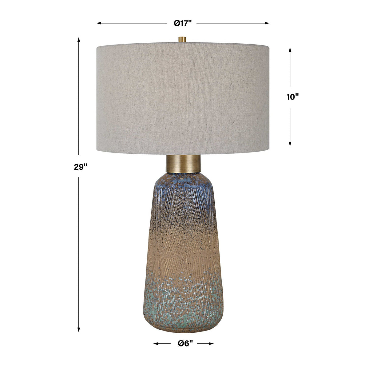 Modern European furniture - Embossed Glaze Ceramic Table Lamp  - www.oroa.com