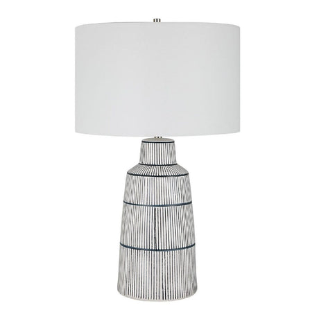 Ceramic Nautical Stripes Table Lamp by Uttermost Breton