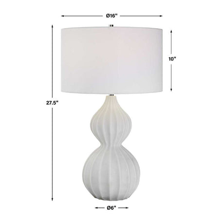 White Marble Inspired Table Lamp by Uttermost Antoinette, alternate view 3