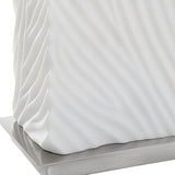 Modern European furniture - Carved White Stone Table Lamp by Uttermost Pillar - www.oroa.com
