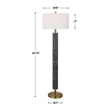 Carved Black Iron Floor Lamp | Uttermost Summit - www.oroa.com