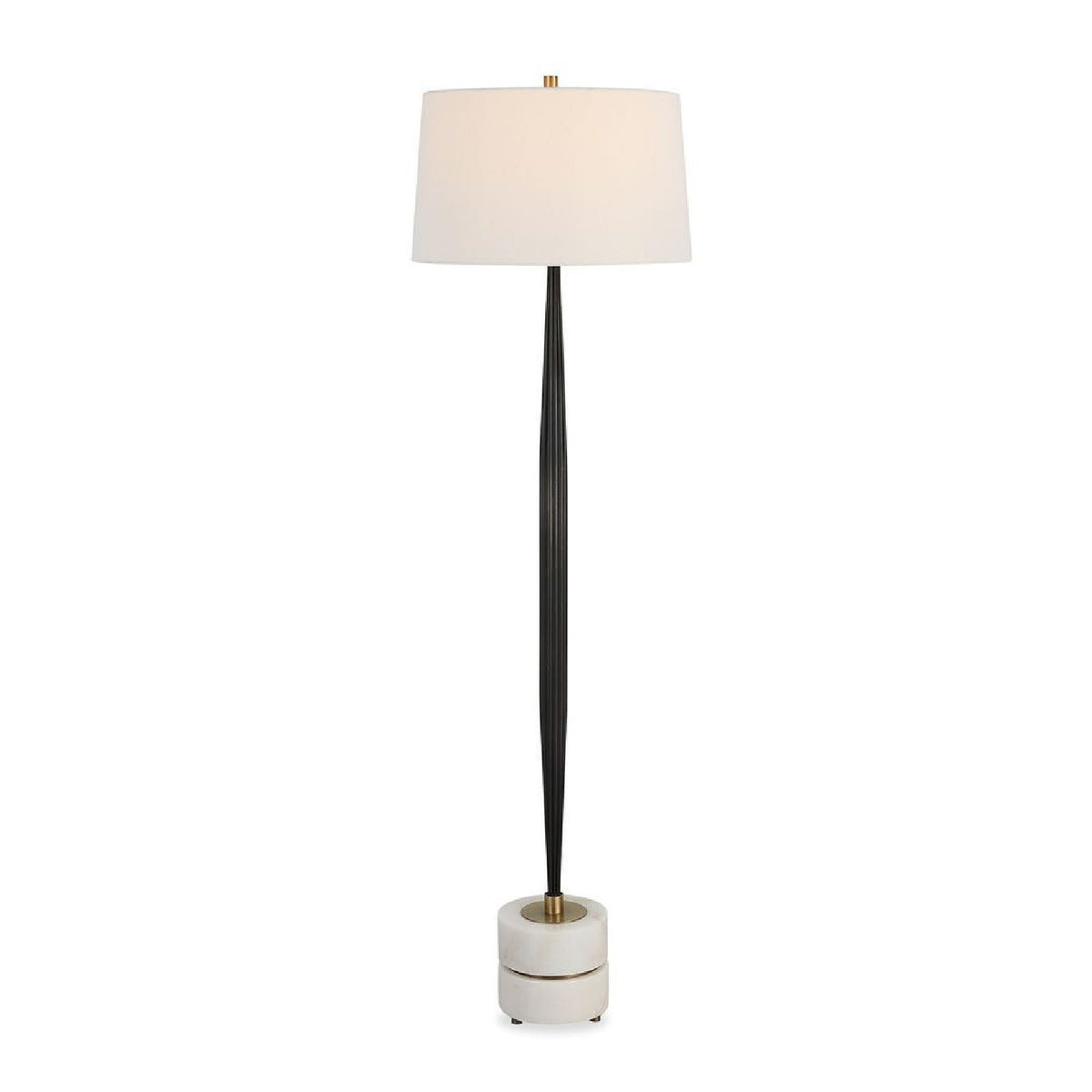 Channeled Cast Iron Floor Lamp | Uttermost Miraz - www.oroa.com