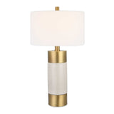 Modern European furniture - White Crackled Ceramic Table Lamp by Uttermost Adelia - www.oroa.com
