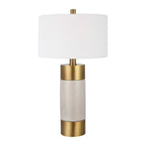 Modern European furniture - White Crackled Ceramic Table Lamp by Uttermost Adelia - www.oroa.com