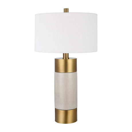 Modern European furniture - White Crackled Ceramic Table Lamp by Uttermost Adelia - www.oroa.com