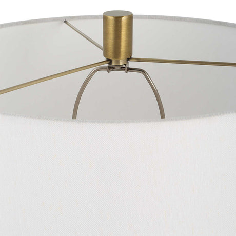 Modern European furniture - White Crackled Ceramic Table Lamp by Uttermost Adelia - www.oroa.com