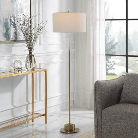 Modern European furniture - Antique Brass Adjustable Floor Lamp - www.oroa.com