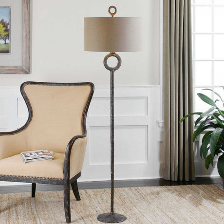 Modern European furniture - Antique Brass Adjustable Floor Lamp - www.oroa.com