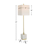 White Marble Block Buffet Lamp by Uttermost Escort, alternate view 8