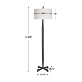 Modern European furniture - Aged Black Tapered Floor Lamp - www.oroa.com