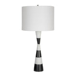 Modern European furniture - Black & White Stone Table Lamp by Uttermost Bandeau - www.oroa.com