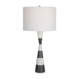Modern European furniture - Black & White Stone Table Lamp by Uttermost Bandeau - www.oroa.com
