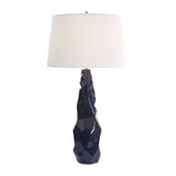 Blue Gloss Ceramic Table Lamp by Uttermost Kavos