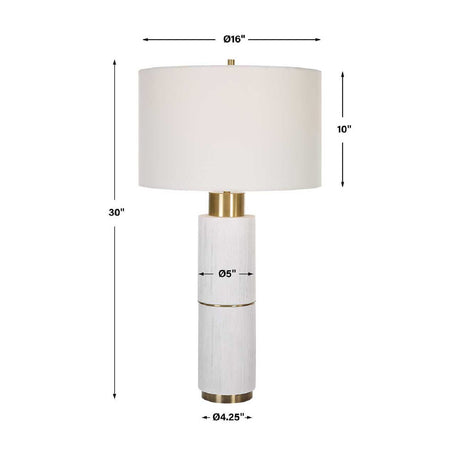 Whitewashed Wood Look Table Lamp by Uttermost Ruse, alternate view 3