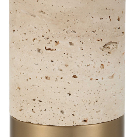 Modern European furniture - Brass & Stone Table Lamp by Uttermost Gravitas - www.oroa.com