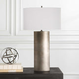 Modern European furniture - Gray Steel Table Lamp - www.oroa.com