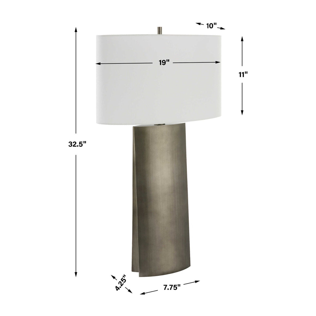 Modern European furniture - Gray Steel Table Lamp - www.oroa.com