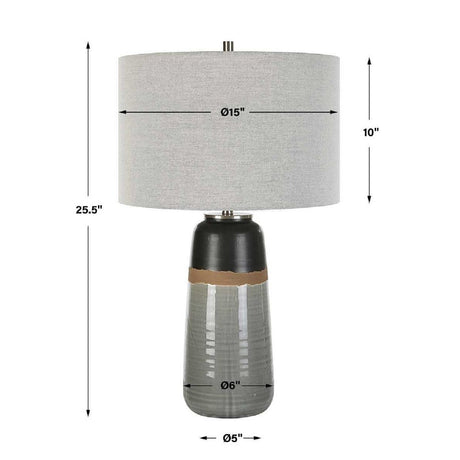 Two-Toned Ceramic Table Lamp by Uttermost Coen, alternate view 8