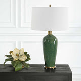 Modern European furniture - Mottled Green Ceramic Table Lamp by Uttermost Verdell - www.oroa.com