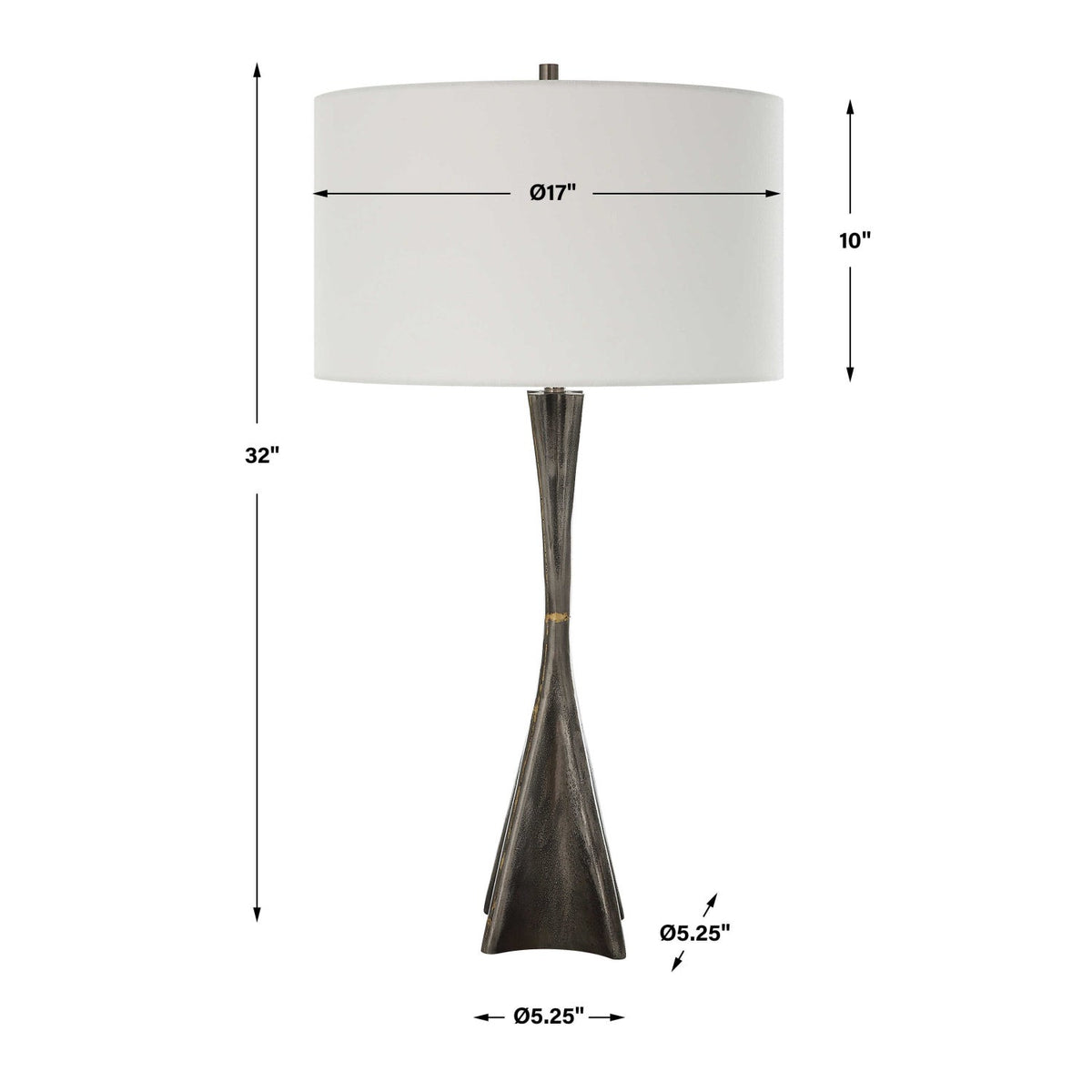 Modern European furniture - Textured Cast Iron Table Lamp by Uttermost Keiron - www.oroa.com
