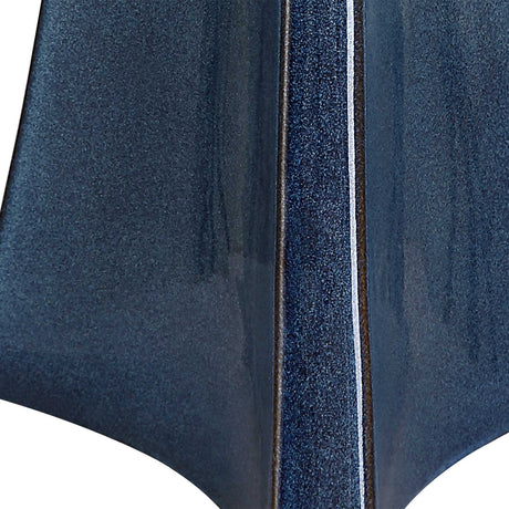 Tapered Blue Ceramic Table Lamp by Uttermost Teramo, alternate view 6