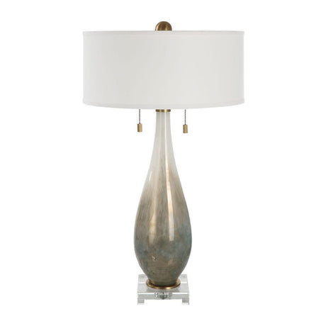 Glass Base Linen Table Lamp | Uttermost Cardoni - www.oroa.com