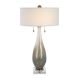 Glass Base Linen Table Lamp | Uttermost Cardoni - www.oroa.com