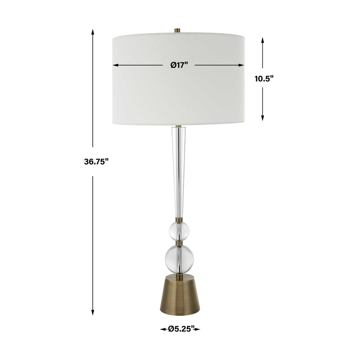 Crystal Spheres Table Lamp by Uttermost Annily, alternate view 9