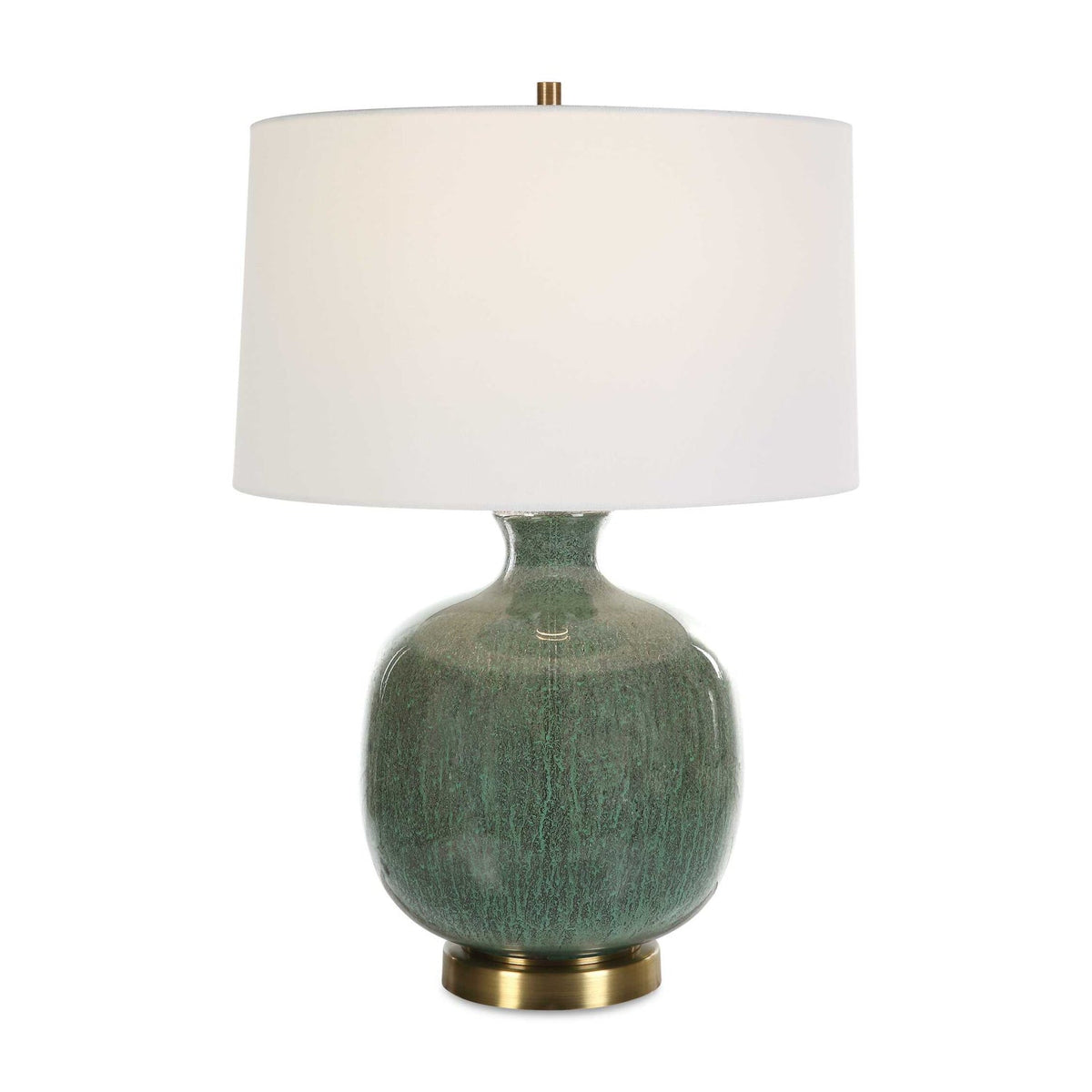 Aged Green Glass Table Lamp by Uttermost Nataly