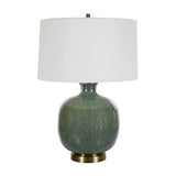 Aged Green Glass Table Lamp by Uttermost Nataly, alternate view 3