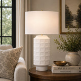 Modern European furniture - Embossed Tiles Ceramic Table Lamp by Uttermost Window Pane - www.oroa.com