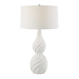 Coiled White Ceramic Table Lamp by Uttermost Twisted Swirl