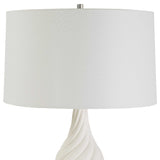 Coiled White Ceramic Table Lamp by Uttermost Twisted Swirl, alternate view 4