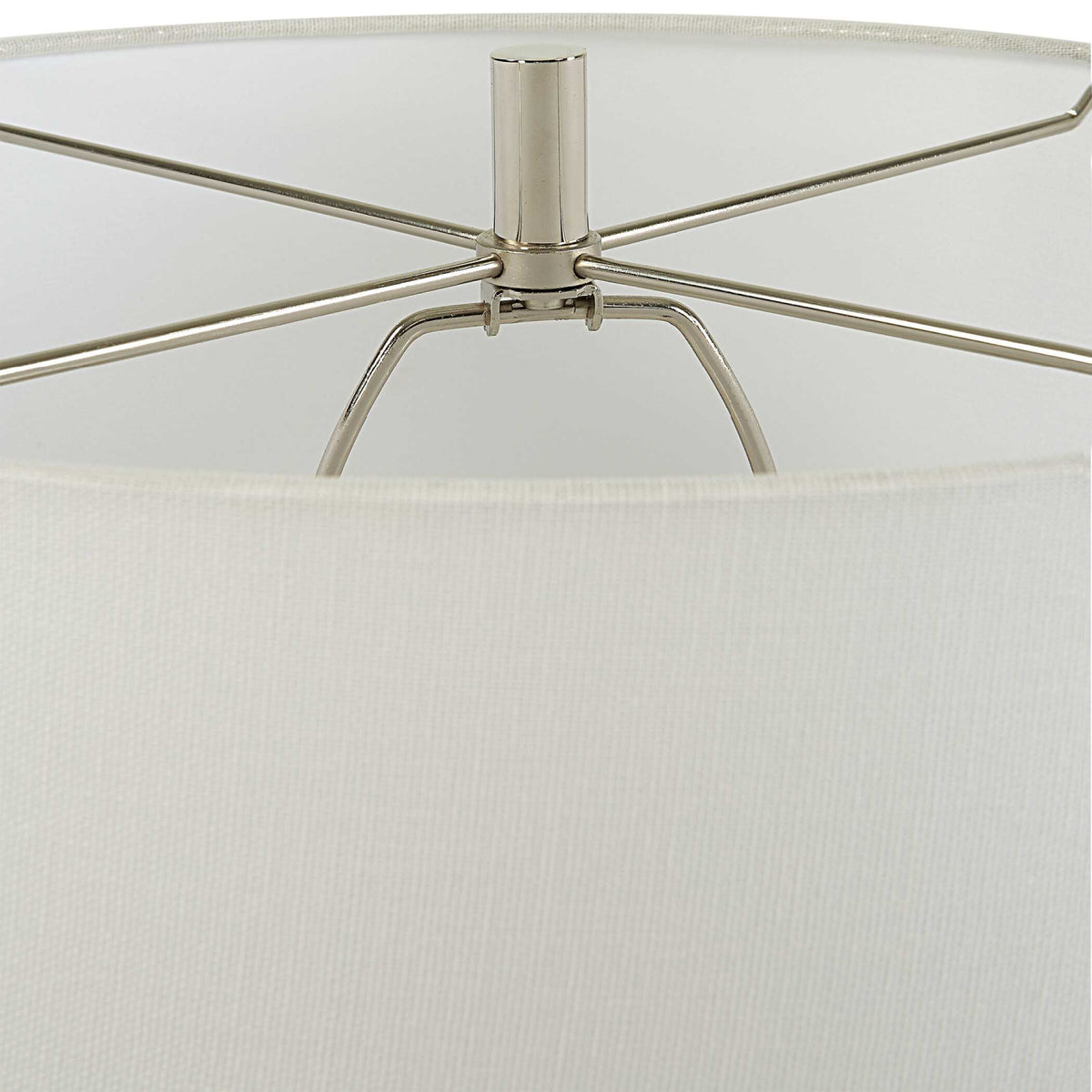 Coiled White Ceramic Table Lamp by Uttermost Twisted Swirl, alternate view 5