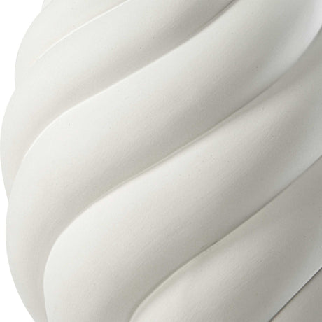 Coiled White Ceramic Table Lamp by Uttermost Twisted Swirl, alternate view 6