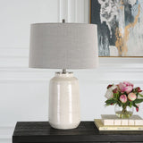 Crackled Glazed Ceramic Table Lamp by Uttermost Odawa, alternate view 4