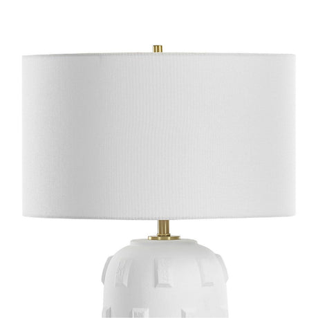White Glazed Porcelain Table Lamp by Uttermost Emerie, alternate view 5