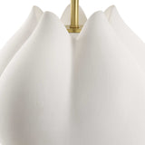 Modern European furniture - White Porcelain Flower-Inspired Table Lamp - www.oroa.com