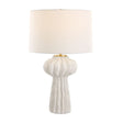 White Ridged Porcelain Table Lamp by Uttermost Wrenley
