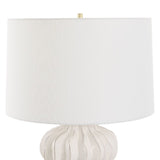 White Ridged Porcelain Table Lamp by Uttermost Wrenley, alternate view 5