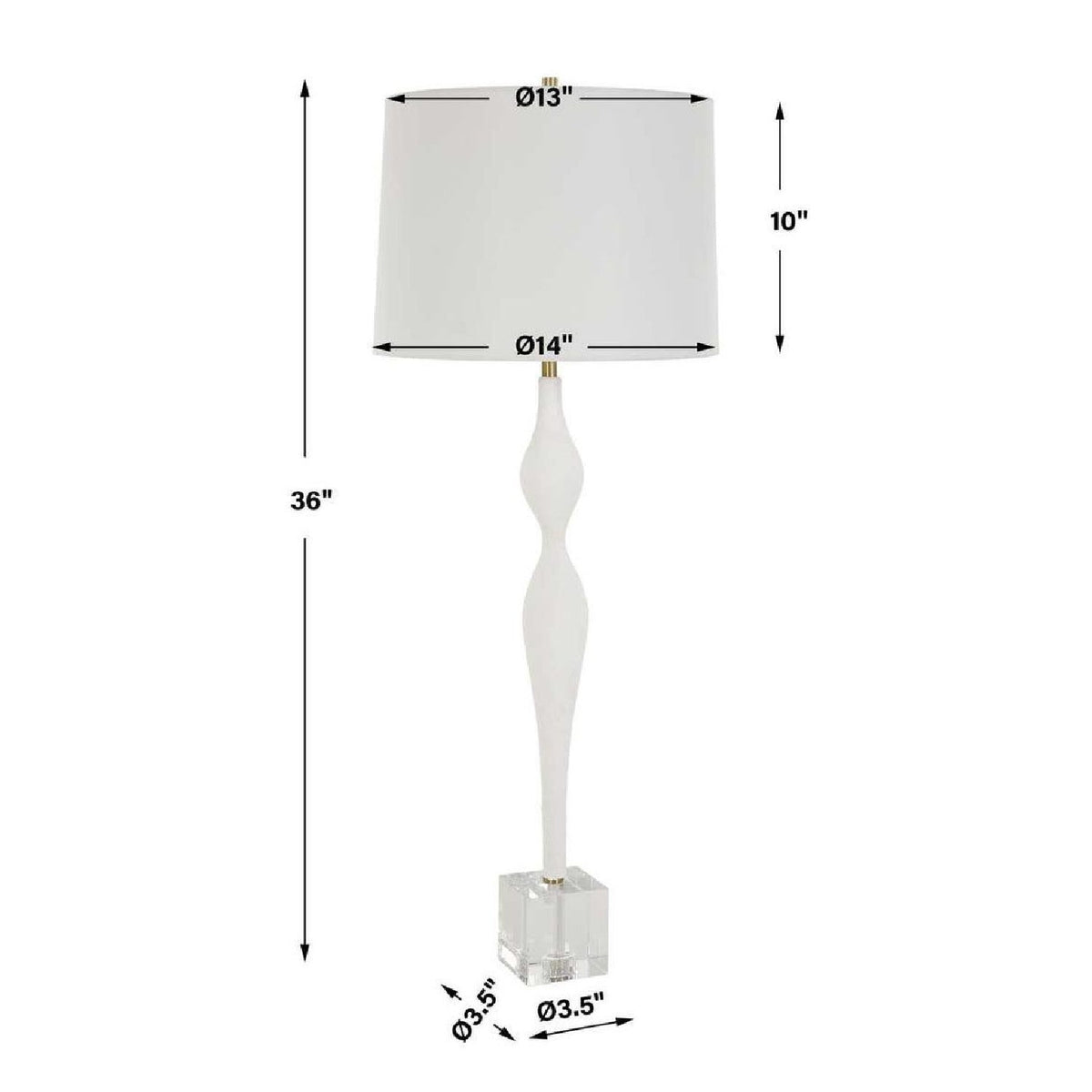 Modern European furniture - Textured White Ceramic Table Lamp by Uttermost Helena - www.oroa.com